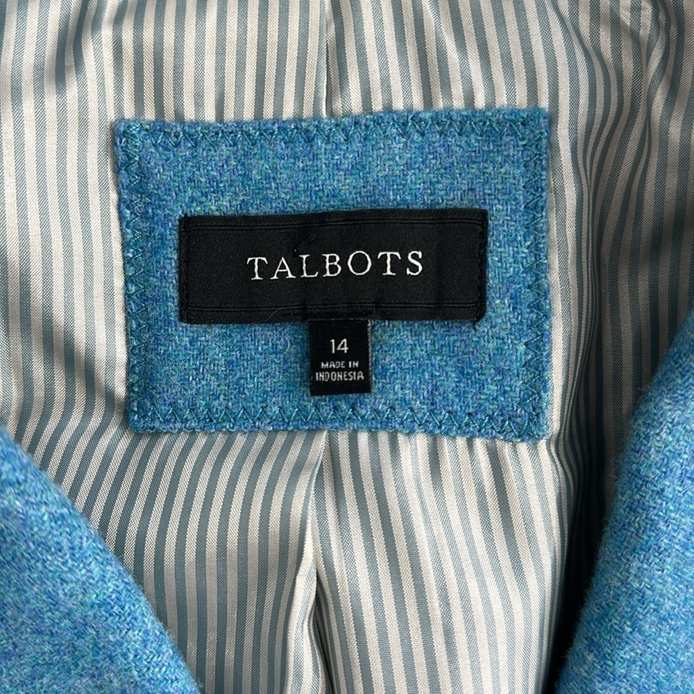 Talbots Blue Wool Blend Blazer - Picture 5 of 7